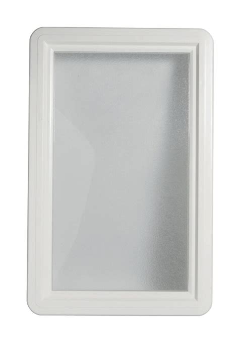 Hublot rectangulaire PVC Blanc pour porte de garage.